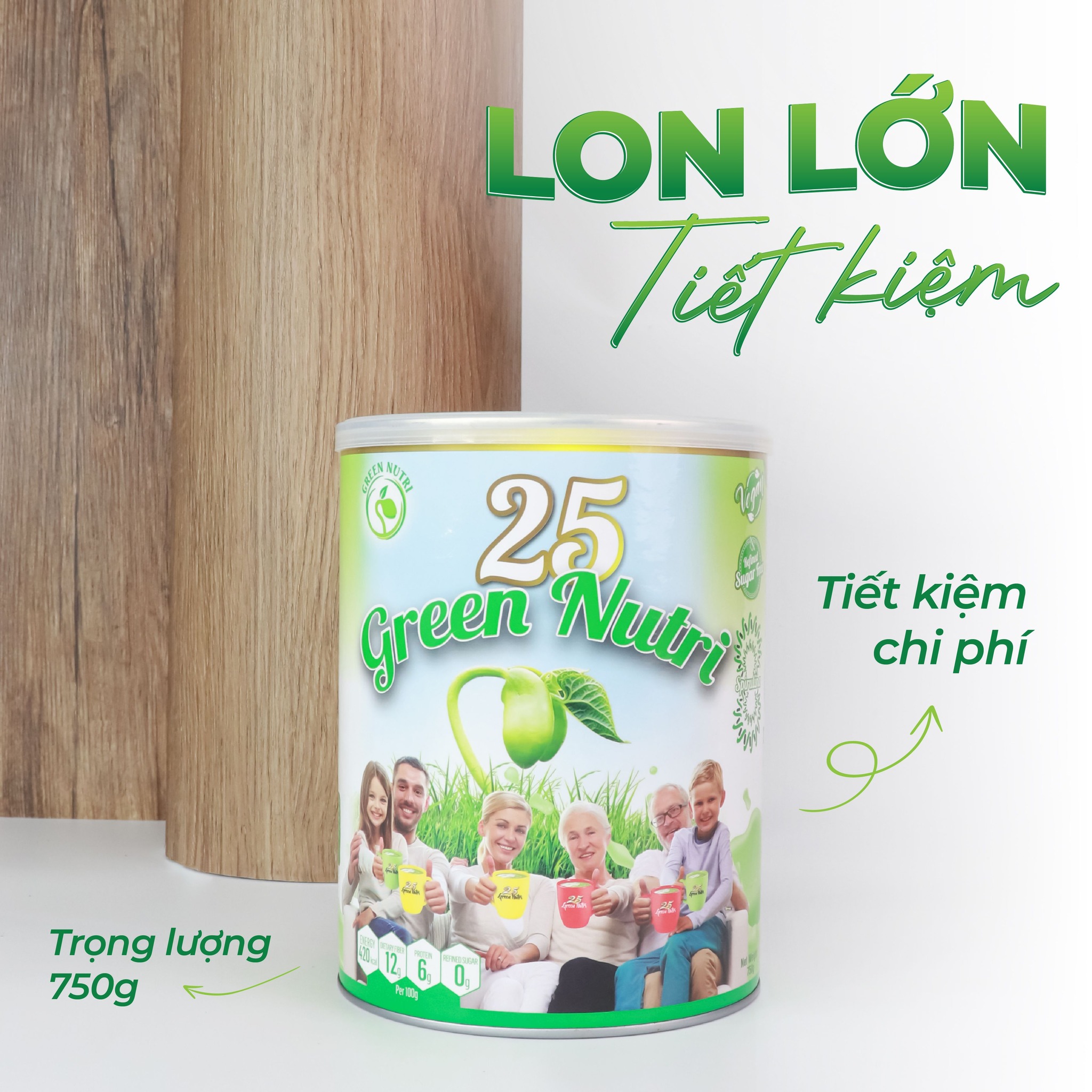 Sữa Hạt Ngũ Cốc 25 Green Nutri Thành Phần 25 Loại Hạt Đậu - Dạng Lon 750gr