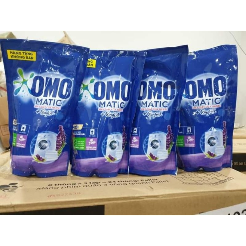 Set 2  Bịch Nước giặt Omo Matic tinh dầu thơm Comfort 412g  x2  |