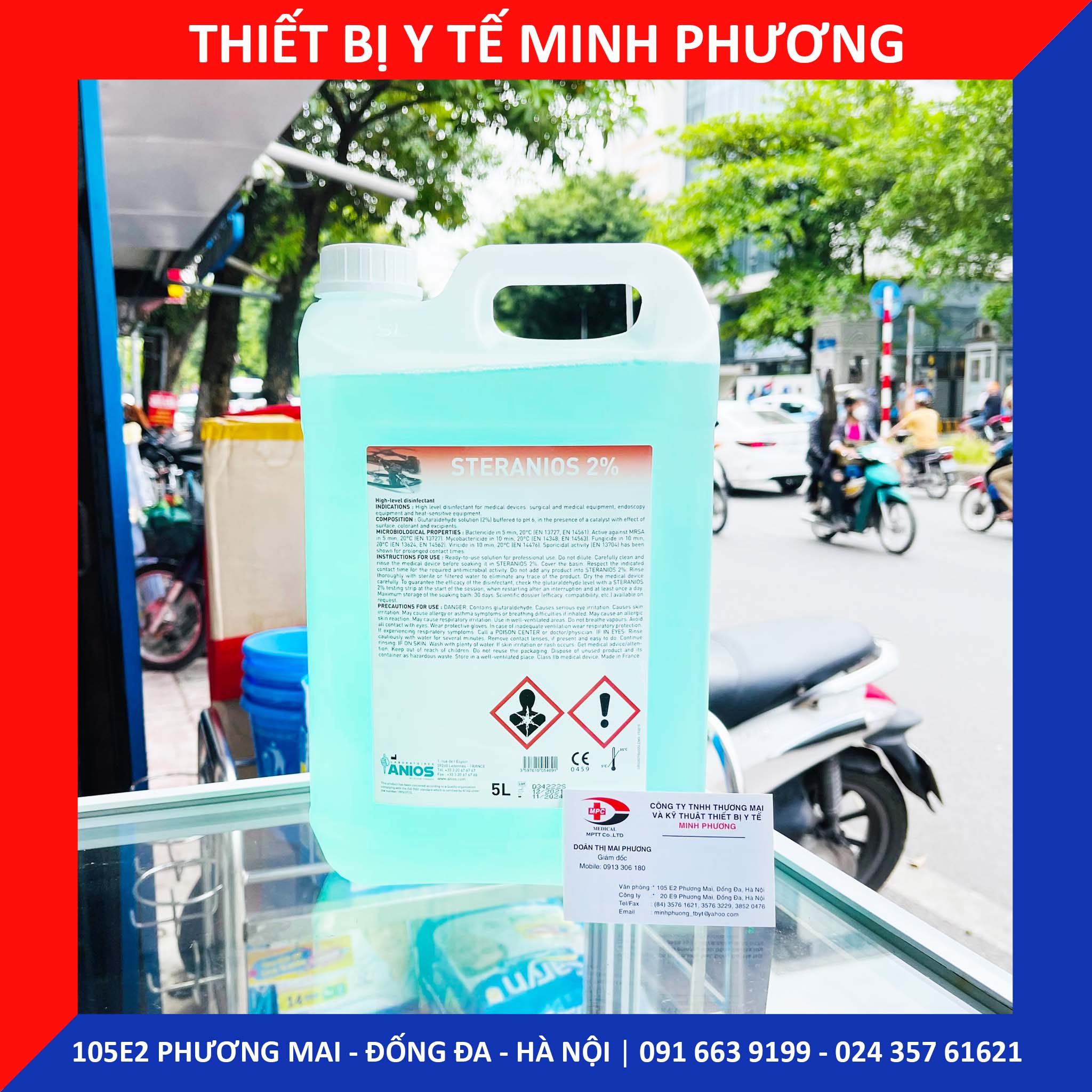 Dung dịch ngâm rửa dụng cụ Steranios 2%