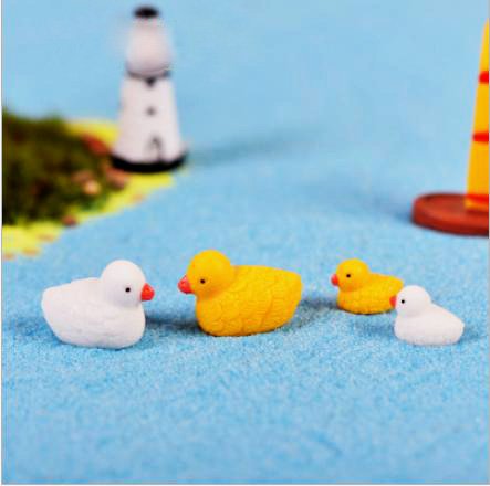 [HCM]Mô hình Vịt mẹ vịt con  trang trí tiểu cảnh thủy sinh terrarium chậu cây cảnh sen đá bánh kem xương rồng