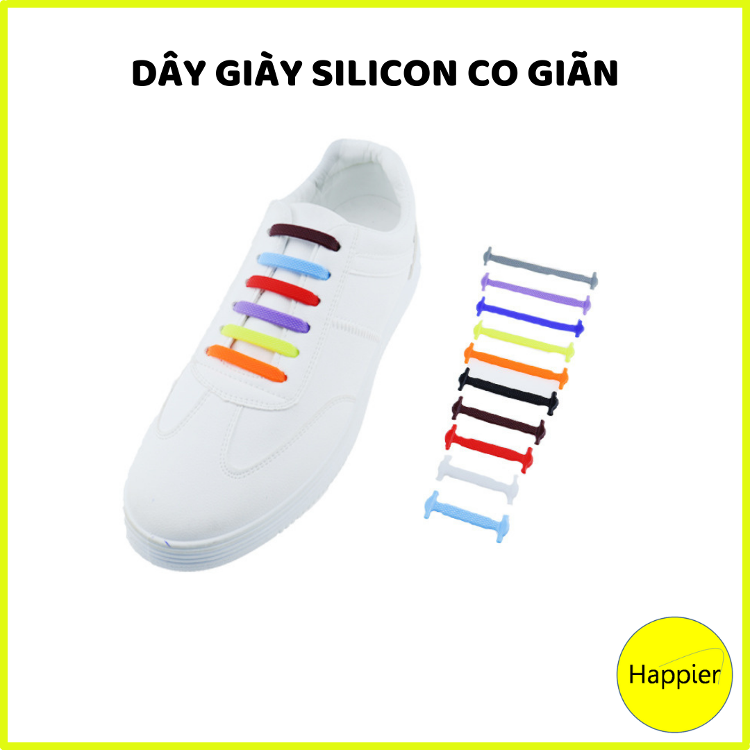 Dây Giày Silicon Co Giãn 16 Chiếc