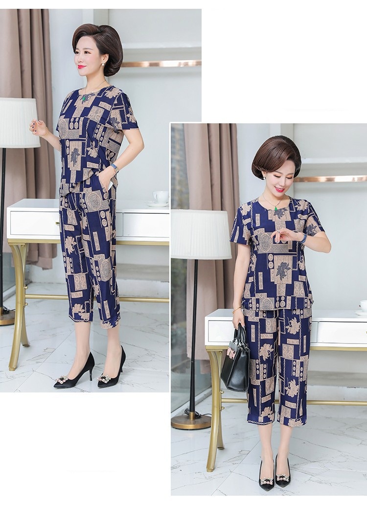 Bộ mặc nhà thun lạnh trung niên cực mát