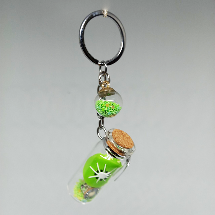 móc khóa chai kiwi đèn led