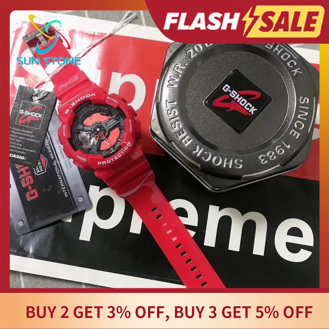 BÁO GIÁ Địa Chỉ Coca Cola Việt Nam | Shopee Lazada Sendo Tiki mới nhất 2 Original G Shock Coca-Cola GA110 Nam nữ Đồng hồ thể thao Hiển thị thời gian kép Chống nước 200M Chống va đập Chống nước Giờ thế giới Đèn LED tự động Ánh sáng thép không gỉ Đồng hồ đeo tay thể thao