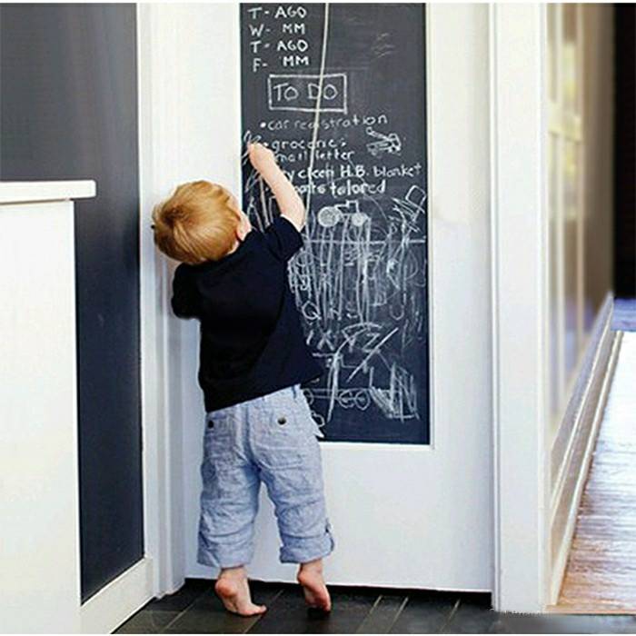Giấy decal dán tường bảng -xanh-đen-trắng (200cm x 60cm / tấm)