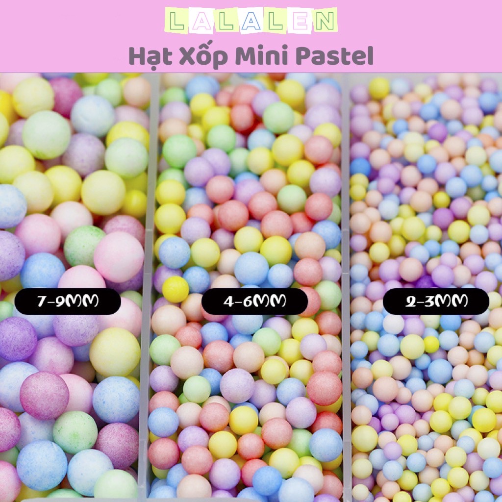 Hạt Xốp Mini Pastel / Hạt PomPom Nhiều Màu Sắc Trang Trí