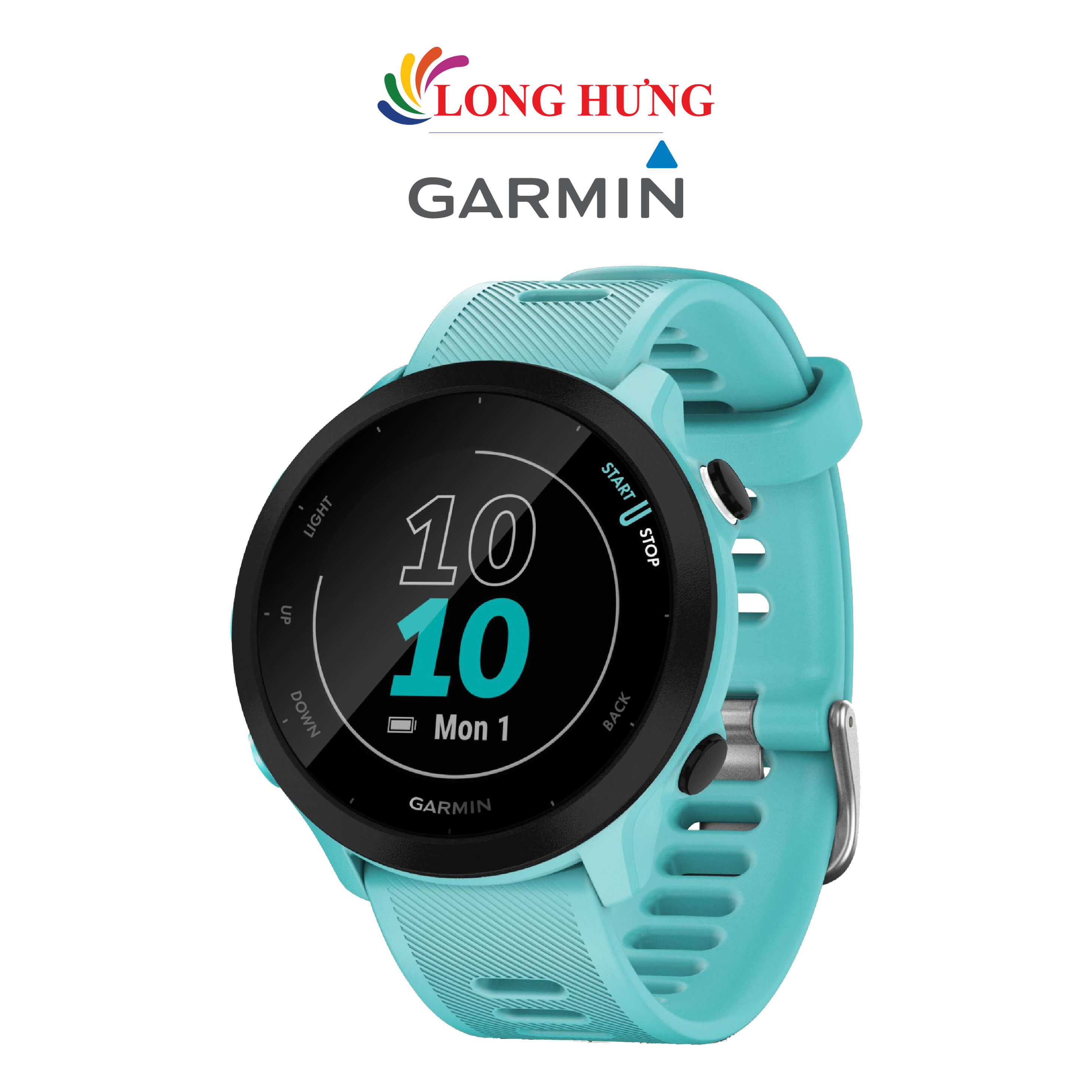 Đồng hồ thông minh Garmin Forerunner 55 GPS 42mm 010-02562 - Hàng chính hãng - Thiết kế năng động, màn hình chống trầy