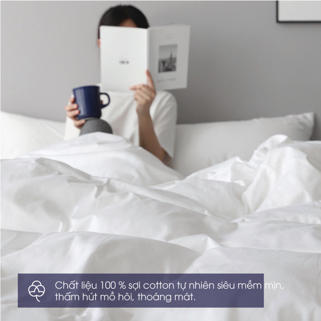 Changmi Bedding Premium Silk Cotton Bedding Set, Super Soft and Cool (4 Pieces)