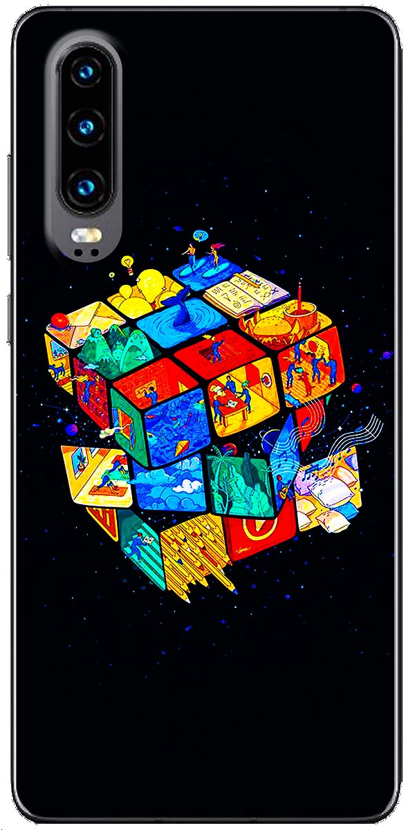 Ốp lưng dành cho huawei p20, p20 pro, p30, p30 lite, p30 pro mẫu rubik