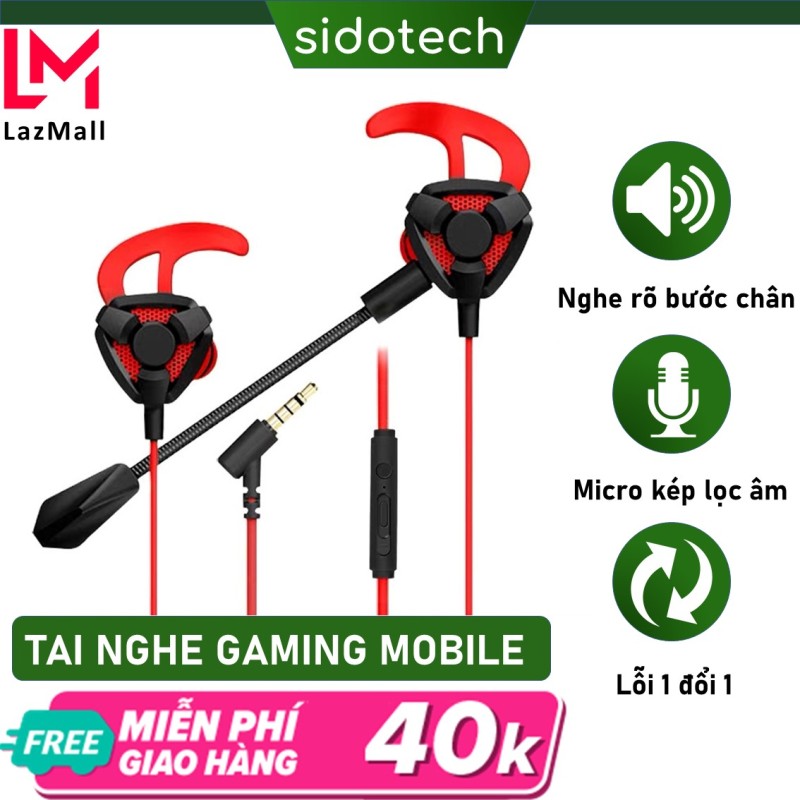 Bảng giá Tai nghe gaming có mic Sidotech G3m cho điện thoại dùng cho game thủ chơi game mobile pc laptop thuộc dòng tai nghe gaming có dây chuyên dụng cho game pubg moblie liên quân lmht tốc chiến Phong Vũ