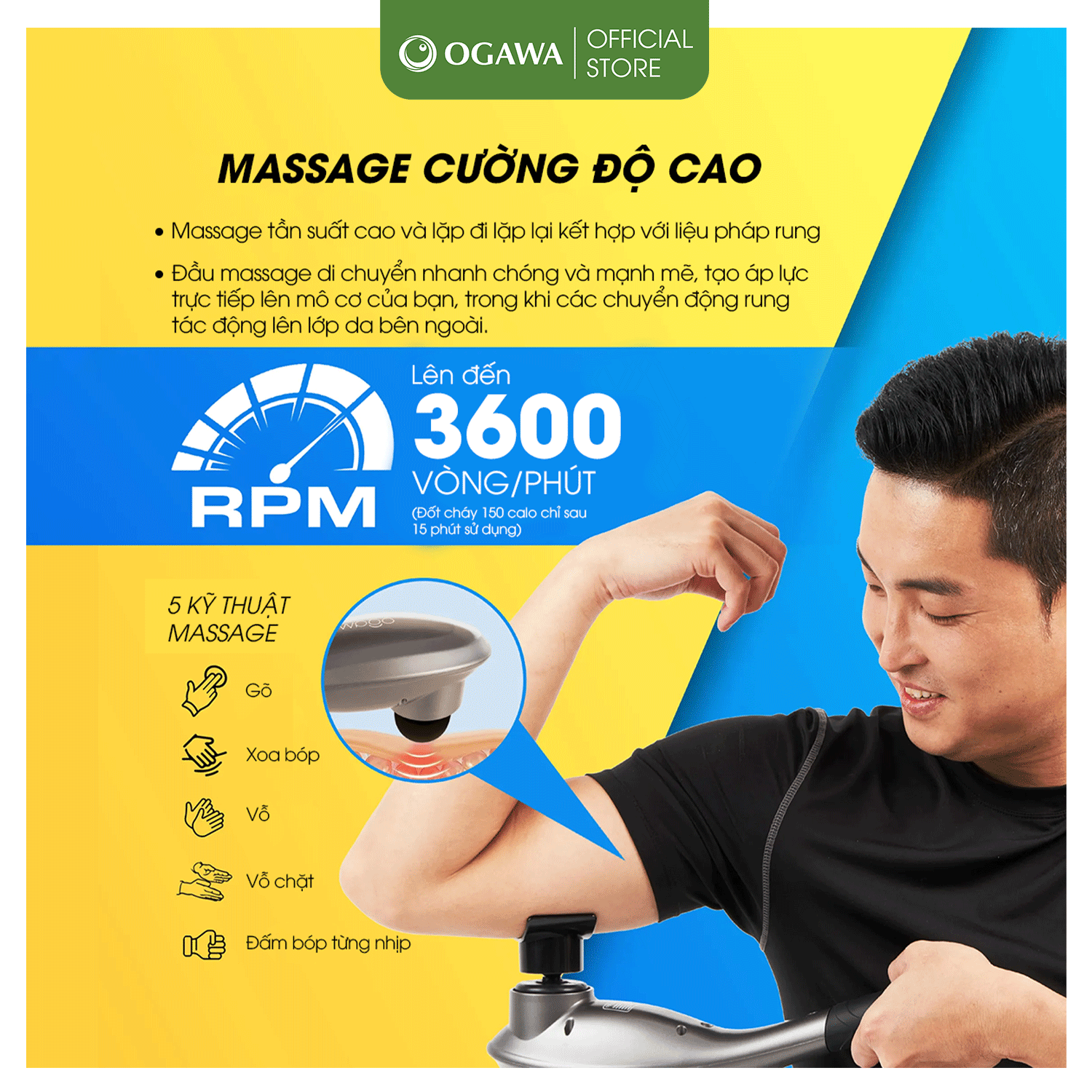 Máy Massage cầm tay OGAWA Buzzy