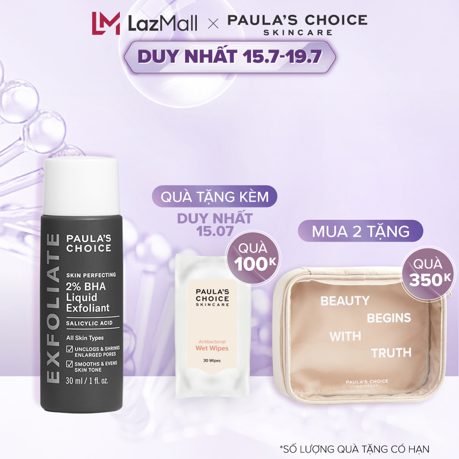 Dung dịch loại bỏ tế bào chết Paula s Choice Skin Perfecting 2% BHA Liquid