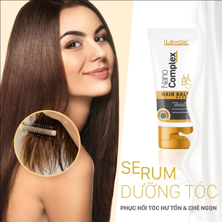 Serum Siêu Dưỡng Tóc Lavox Nano Complex 60ml Hair Balm Giữ Ẩm Tóc, Dưỡng Tóc Mượt Lamimi Chính Hãng