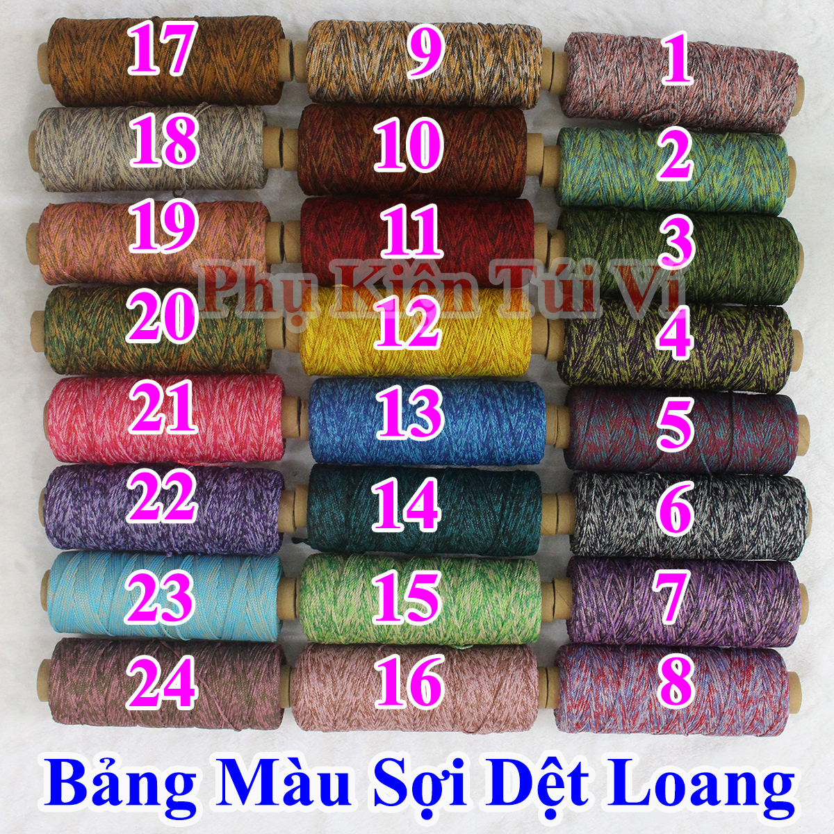 Sợi Dệt Loang (Mã Màu: 01- 30)