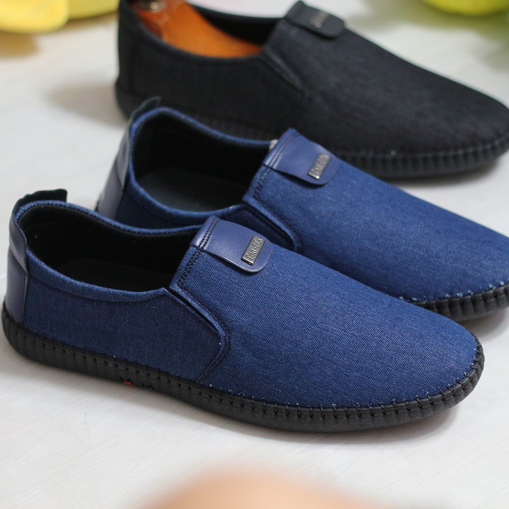 giày lười vải jean cao cấp bảo hành 12 tháng (SP133)