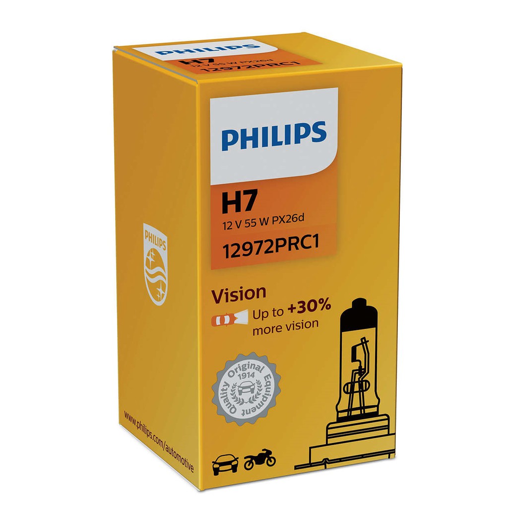 Đèn Philips Premium Vision Chân H7 12972PRC1 - 12V/55W