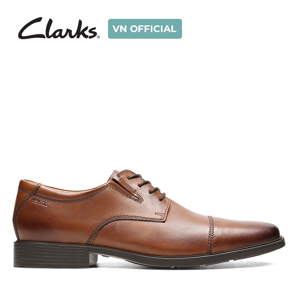 Giày Tây Da Nam Clarks - Tilden Cap