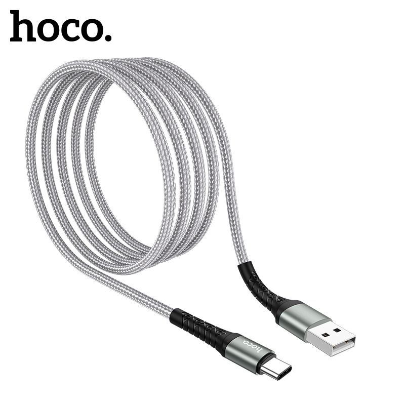 Cáp sạc 3A Hoco DU19 Type-C dây dù chống gãy gập truyền dữ liệu nhanh chóng dài 1M cho Android