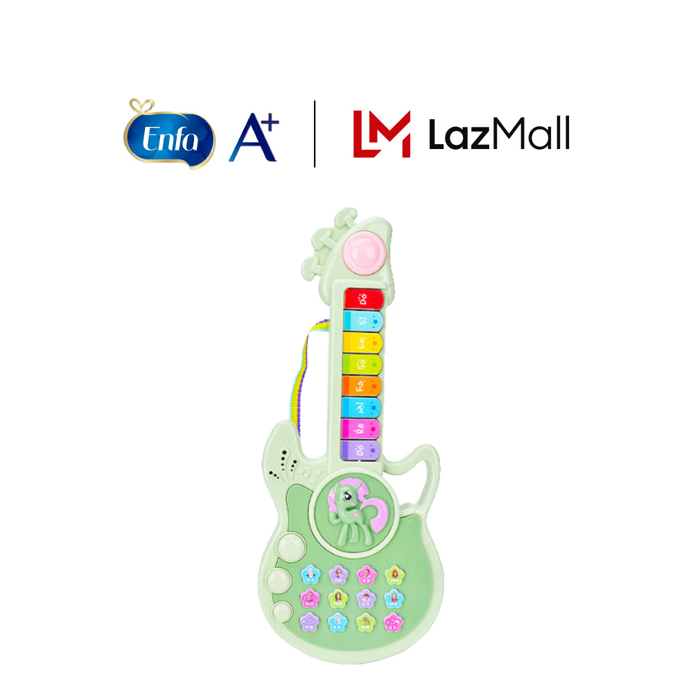 [Quà tặng Enfa] Đàn Guitar dùng pin cho bé (giao màu ngẫu nhiên)