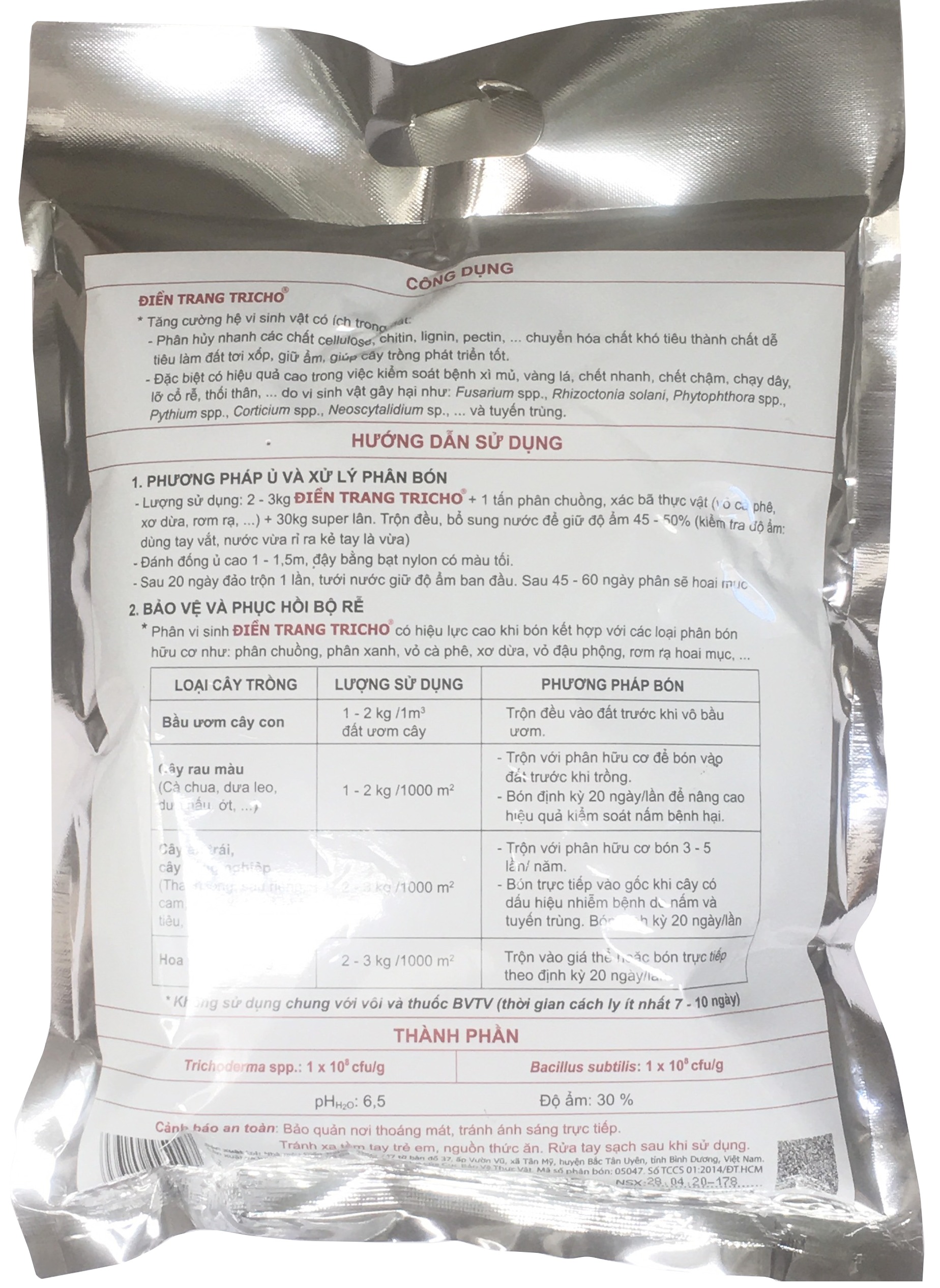 Gói 1KG - Phân TRICHODERMA Điền Trang