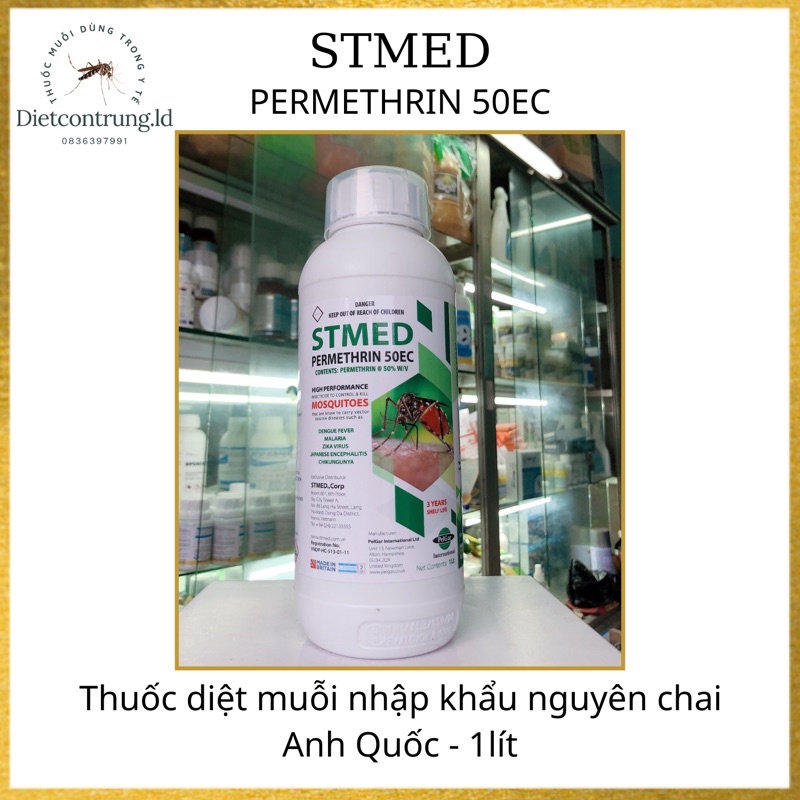Thuốc diệt muỗi STMED PERMETHRIN 50EC - chai 1 lít