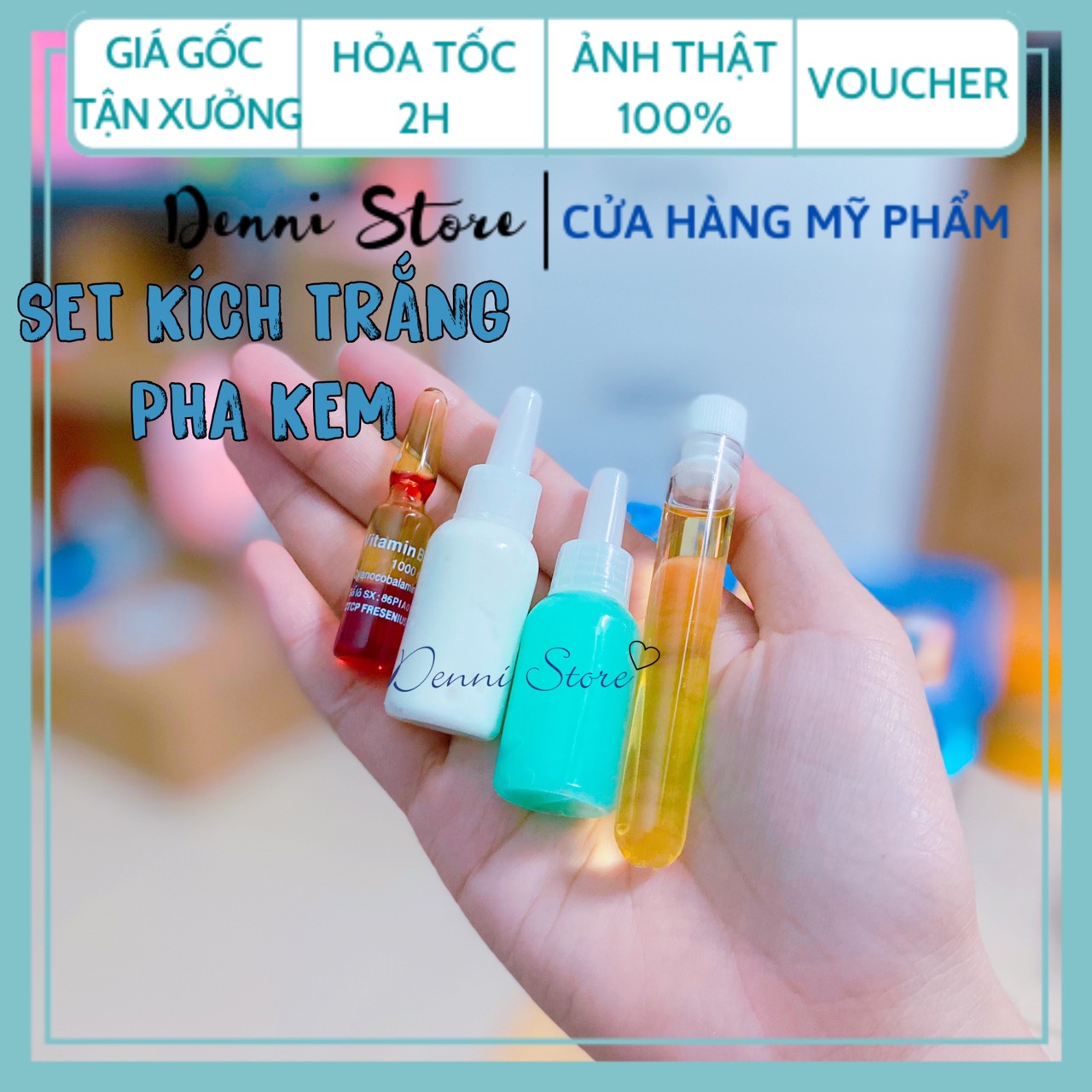 Set kích trắng mạnh pha kem