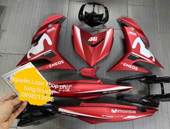 [FREESHIP +QUÀ 30K ]DÀN ÁO, VỎ NHỰA  EXCITER 150 MÀU ĐỎ NHÁM luôn  TEM MOVISTAR _ SHOP PHỤ TÙNG HONDA