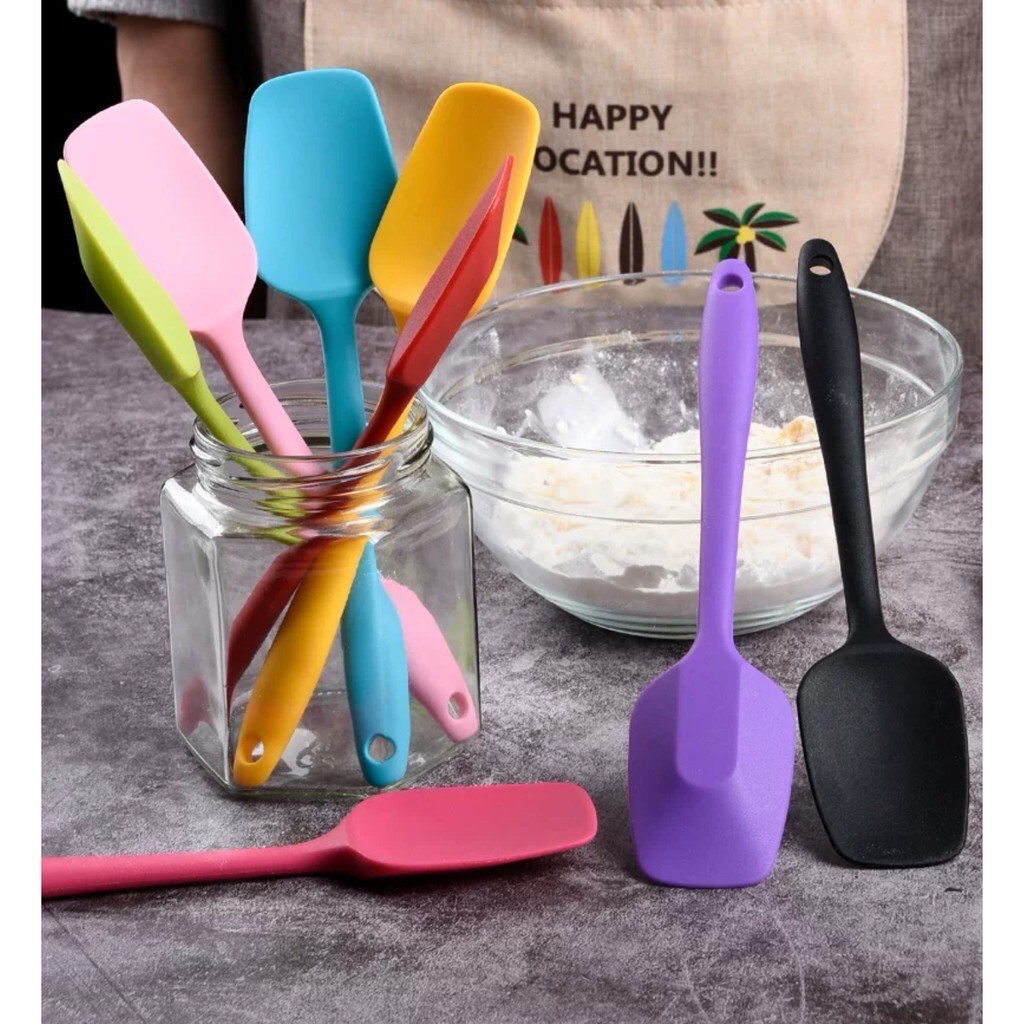 Phới Vét Bột Spatula Silicone Dạng Thìa Chịu Nhiệt