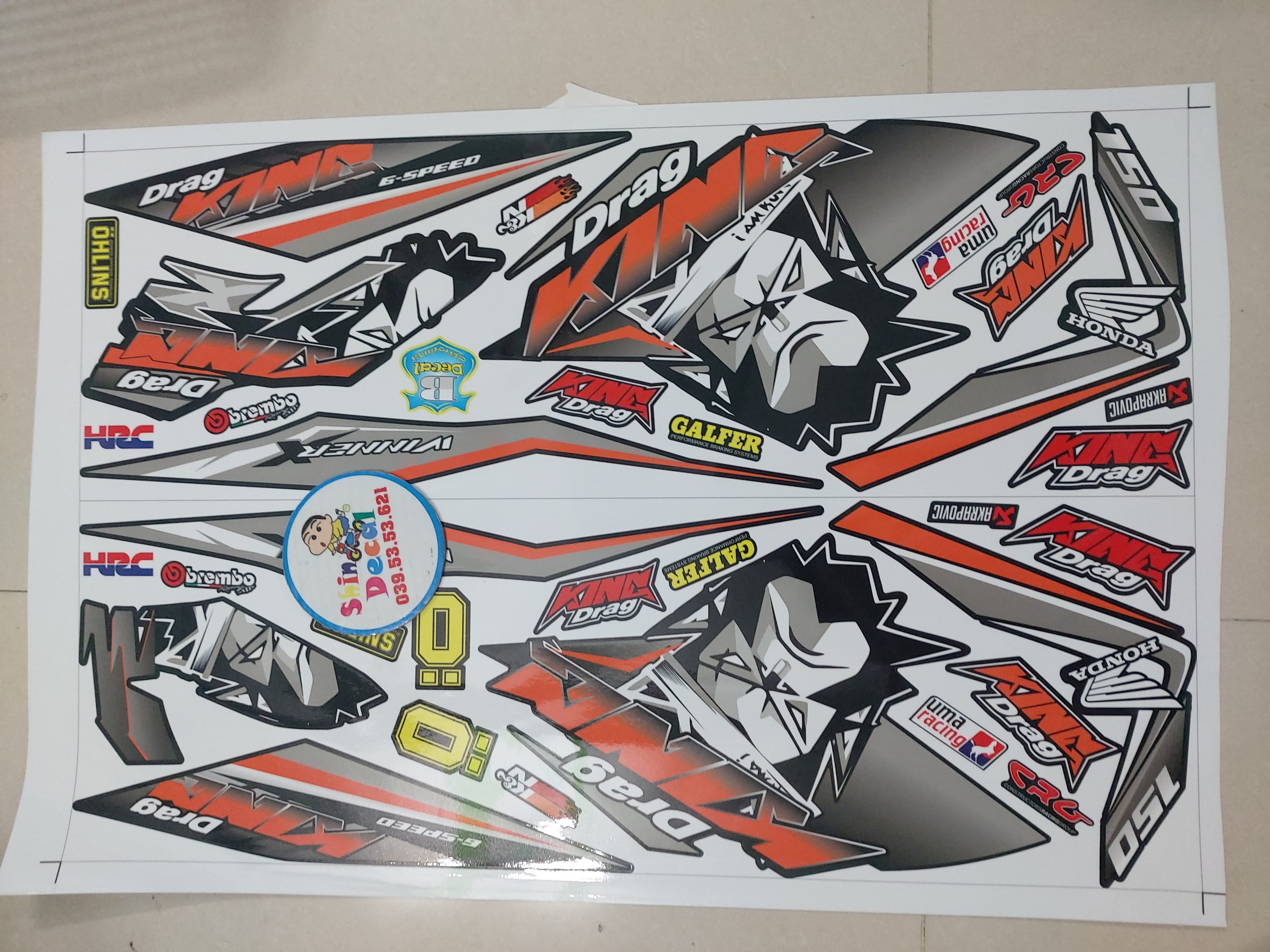 Tem xe winner X king drag mặt khỉ