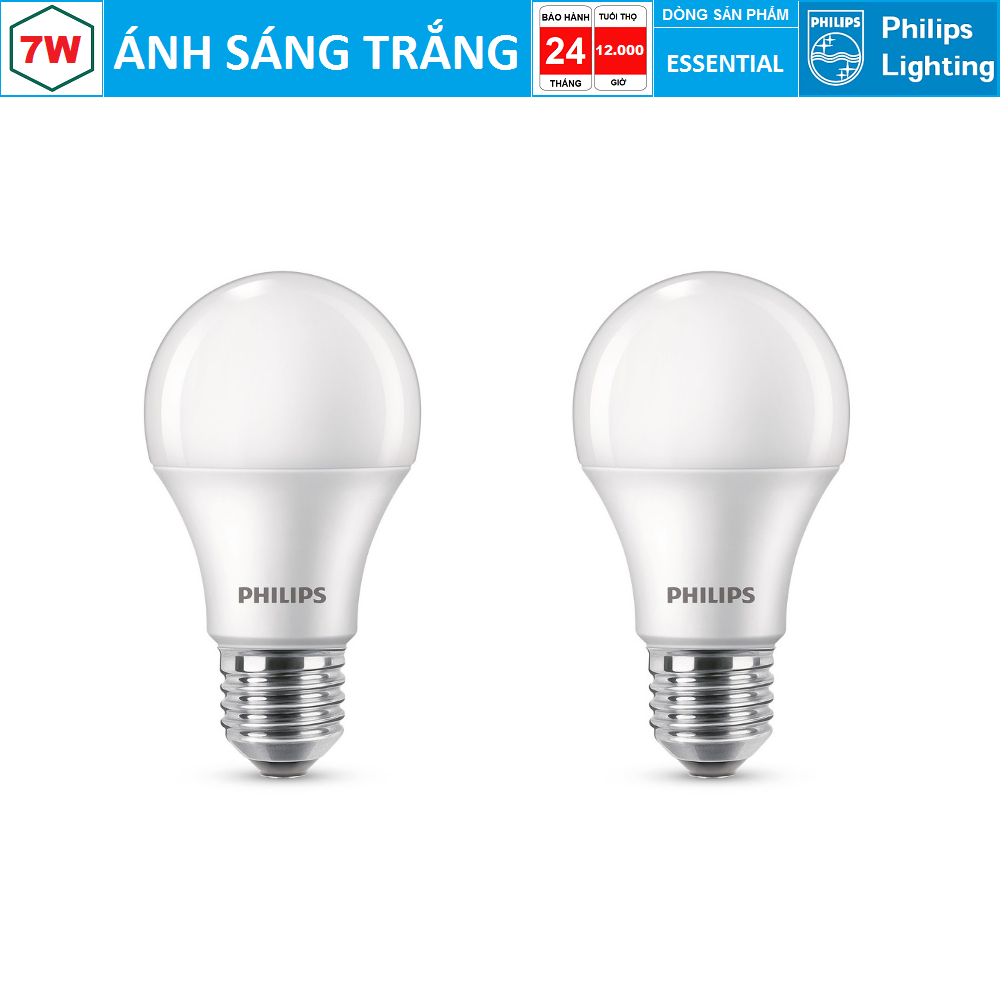 Bóng led bulb philips essential 7w e27