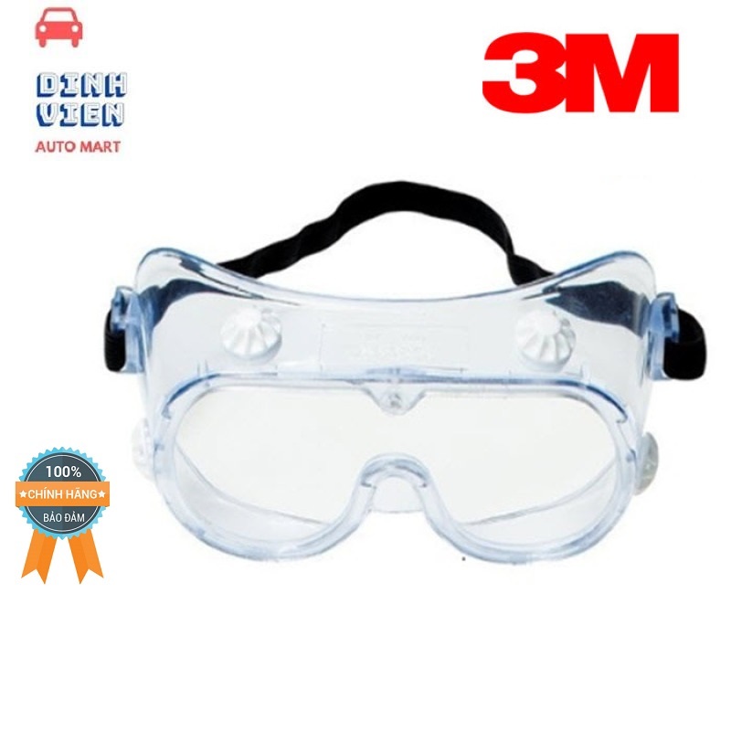 Giá bán [ CAO CẤP] Kính bảo hộ chống hóa chất 3M 334 Splash Safety Goggles Anti-Fog Lens DV AUTO MART