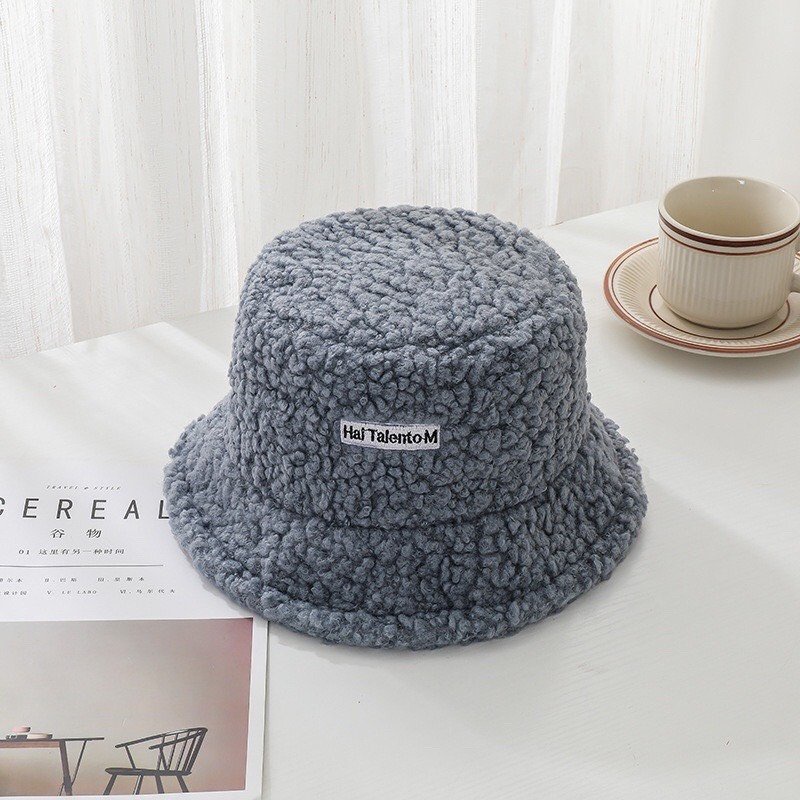 Mũ Bucket Lông Cừu Nón Hàn Quốc Hot
