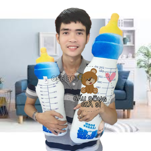 GỐI ÔM BÌNH SỮA PHIM NHÓC TRÙM (50cm) CHO BÉ 1 TUỔI
