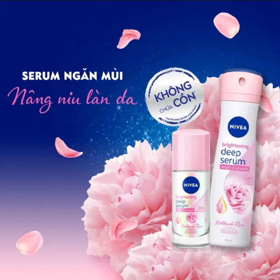 Xịt Ngăn Mùi NIVEA Serum Trắng Mịn 150 ml