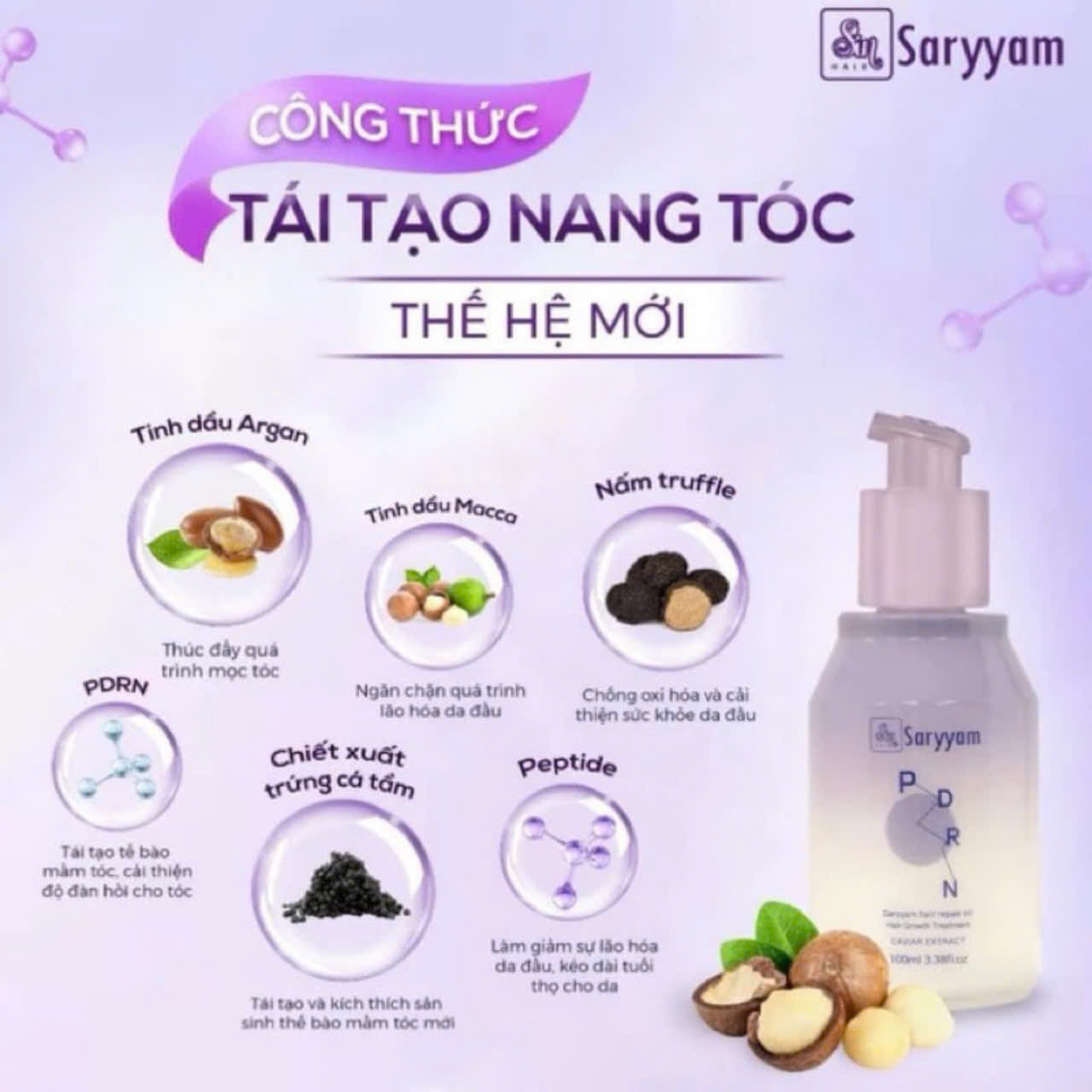 Tinh dầu hỗ trợ mọc tóc con Sinhair Saryyam 100ml