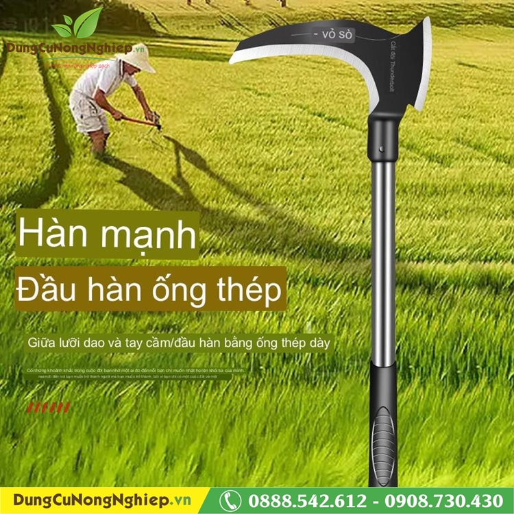 Liềm phát cỏ Lưỡi Đa Năng Cắt Cây luôn cán 58cm