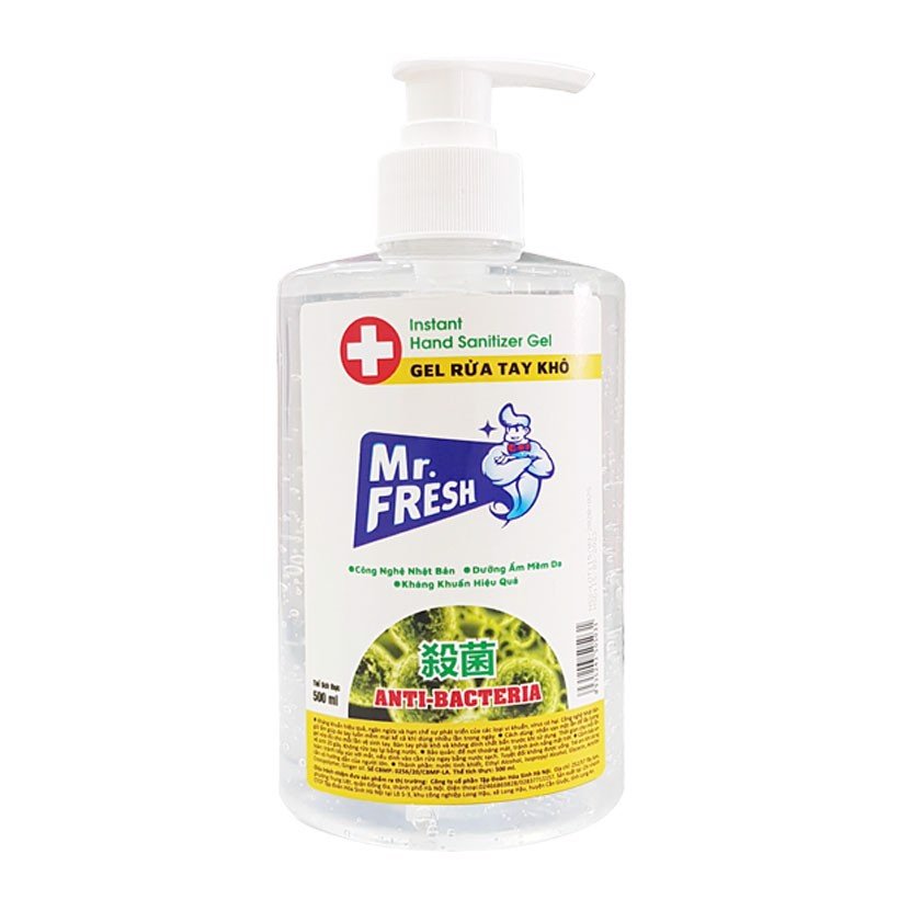 Gel rửa tay khô diệt khuẩn Mr.Fresh 500ml (vòi nhấn)
