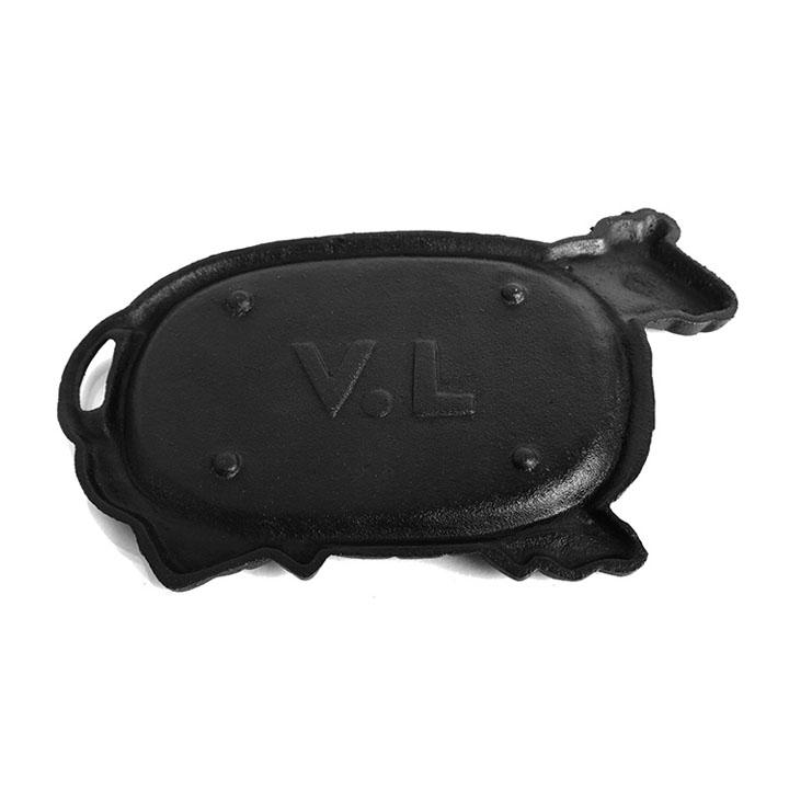 Chảo gang - bò né chống dính kèm đế lót gỗ làm bít tết loại nhỏ