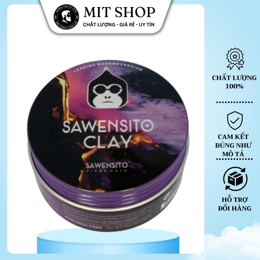 Sáp vuốt tóc SAWENSITO CLAY 80ml - NẮP NHÔM [ẢNH TỰ CHỤP - HÀNG NGON]