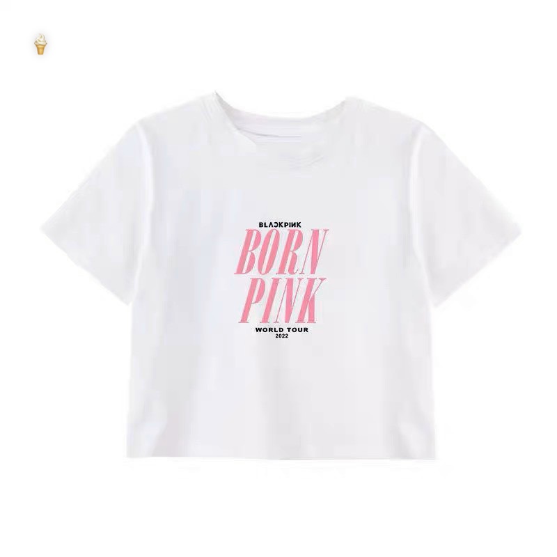 Áo blackpink croptop tay ngắn cực hot , chất thun lụa mềm mát