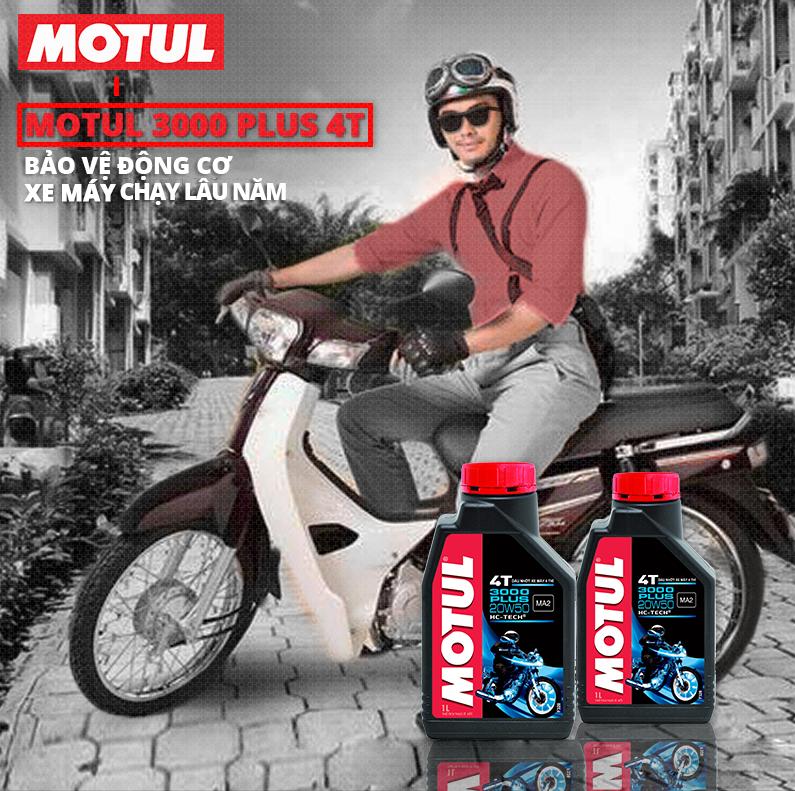 [HCM]Nhớt xe máy số Motul 3000 Plus 20W50 1L