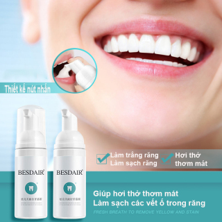 BESDAIR Bọt Tẩy Trắng Răng Làm Sạch Răng Khử Mùi Hôi Miệng Mousse Teeth thumbnail