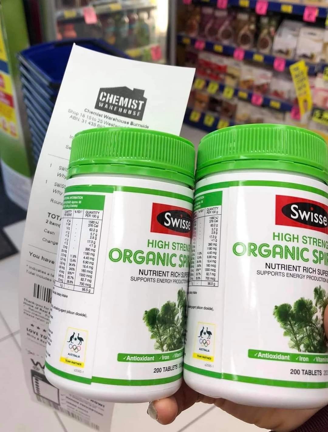 𝐕𝐢𝐞̂𝐧 𝐔𝐨̂́𝐧𝐠 𝐓𝐚̉𝐨 𝐗𝐨𝐚̆́𝐧 Swisse Organic 𝐒𝐩𝐢𝐫𝐮𝐥𝐢𝐧𝐚 - 𝐇𝐨̣̂𝐩 200 𝐯𝐢𝐞̂𝐧