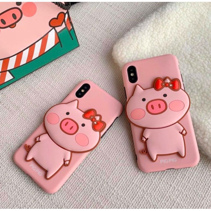 Ốp lưng iphone heo nổi cho 6/6s/6plus/6splus/7plus/8plus/x/xs/xsmax