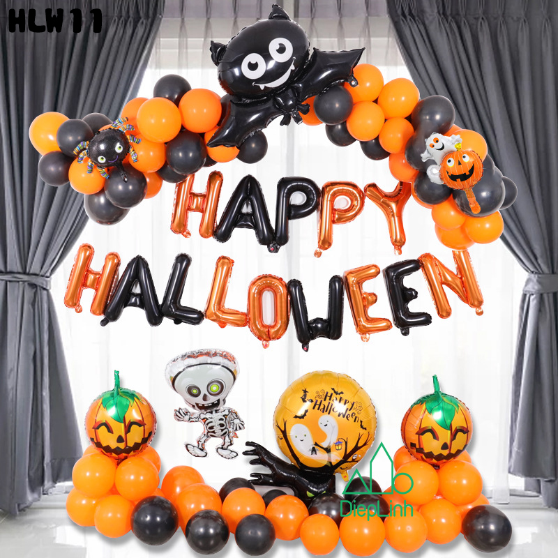 Set bóng trang trí Happy Halloween