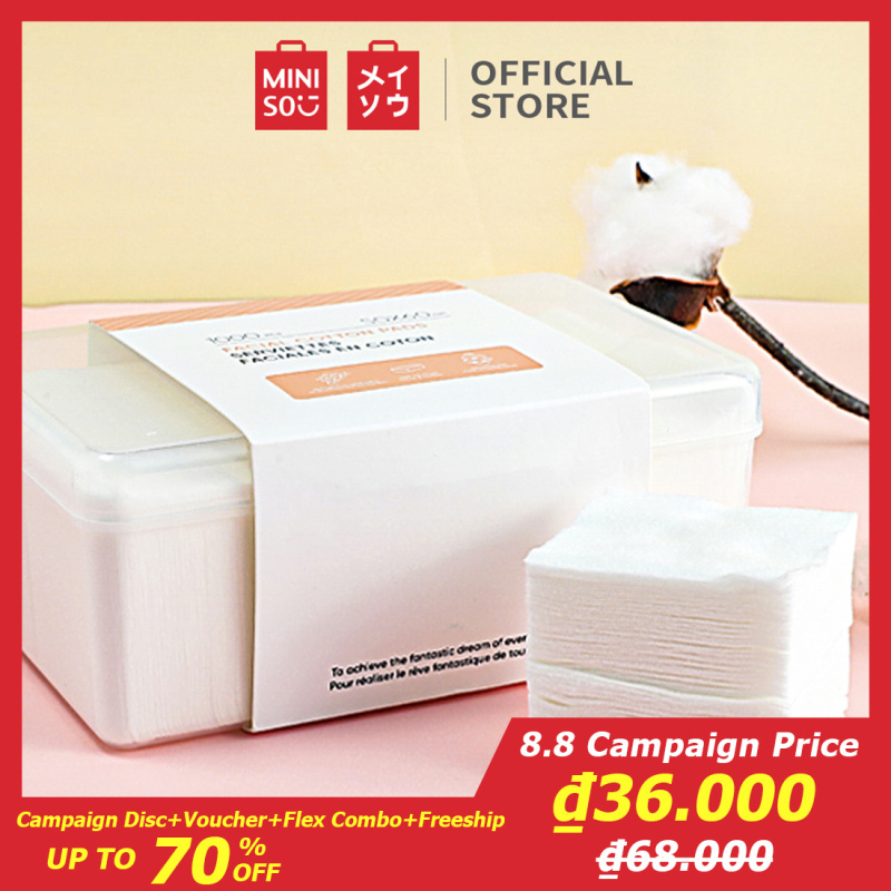 Bộ bông tẩy trang Miniso (Trắng)