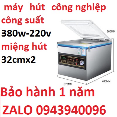 Máy hút chân không,Máy hút chân không thực phẩm công nghiệp không kén túi, gồm 2 đầu thanh hút, hút tất cả các loại thực phẩm. BH 12 Tháng