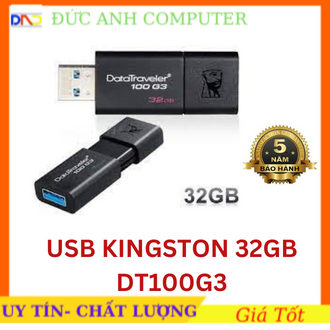 USB 3.0 Kingston 32GB – DataTraveler 100G3 – Hàng Nhập Khẩu – Bảo hành 5 năm