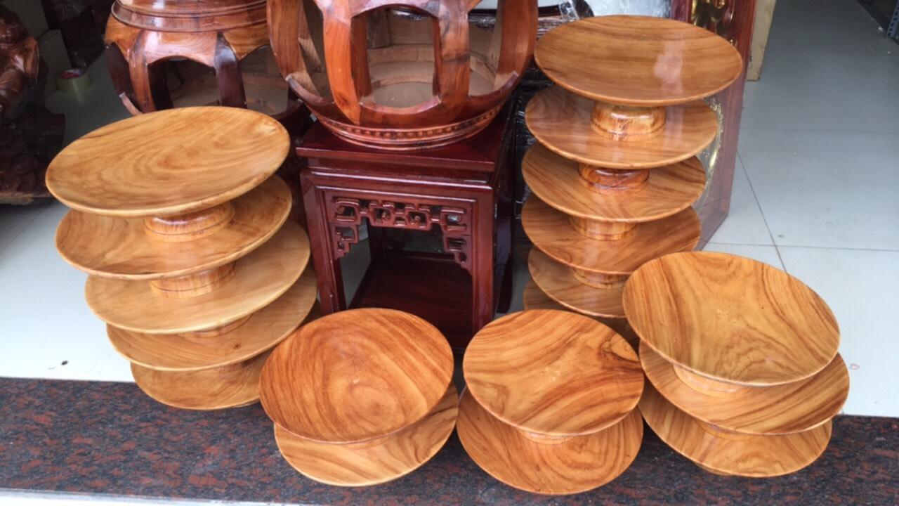 Dĩa Gỗ Gỏ Đựng Trái Cây Ngang 32cm