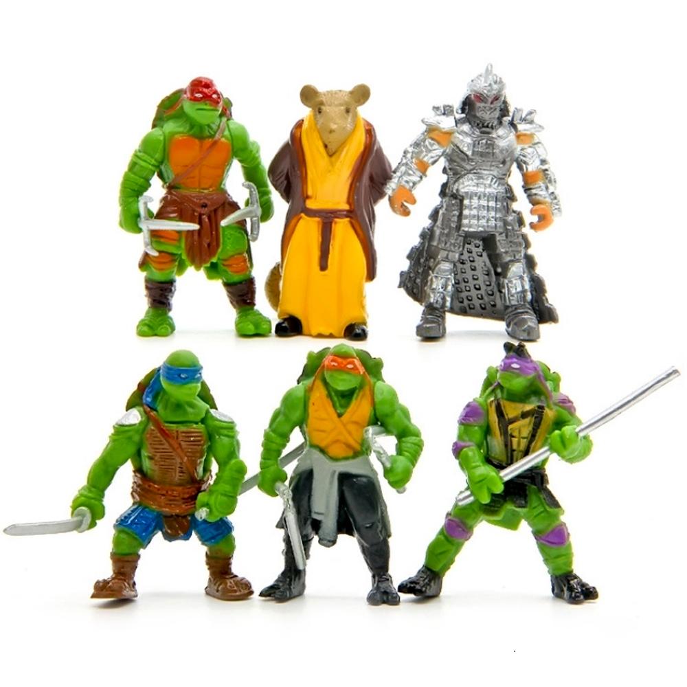 [HCM]Bộ 06 Mô Hình Trang Trí Ninja Rùa - Mẫu 02